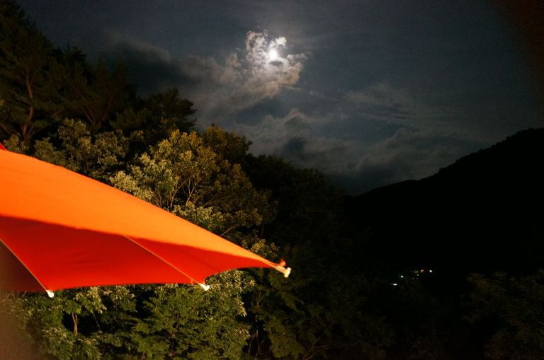 혼자보기 아까운 펜션에서 본 보름달  
